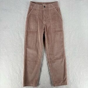 Pact Organic Cotton Stretch High Rise Straight Leg Corduroy Pant